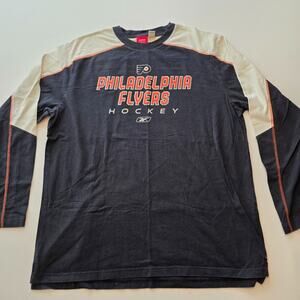 Philadelphia Flyers Hockey Men’s 2XL Long Sleeve Shirt Reebok Face Off